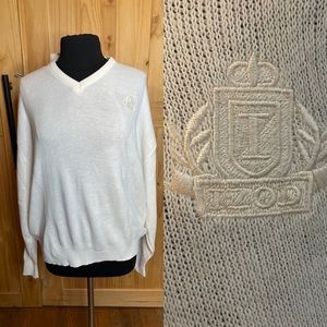 NWT vintage 90’s oversized white IZOD made in USA pullover